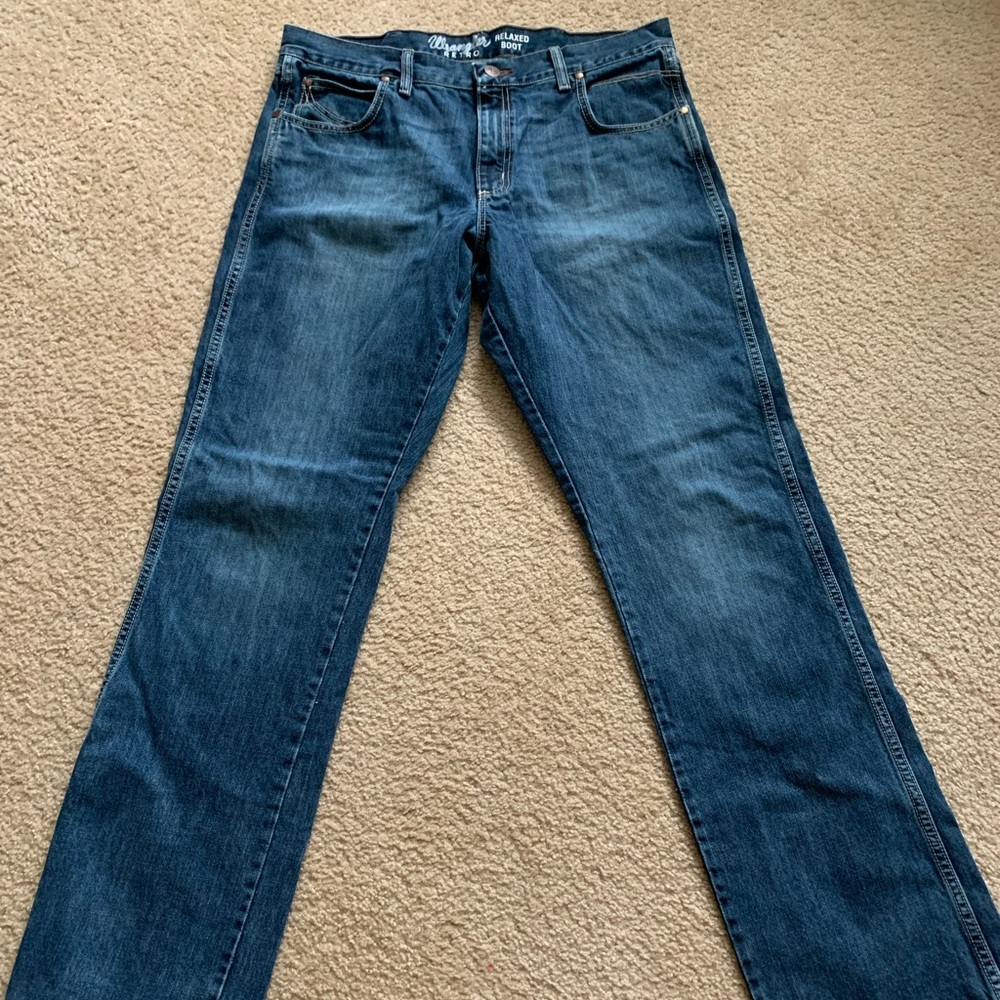 Wrangler Men’s Relaxed Boot Cut Jeans, Size 36x36